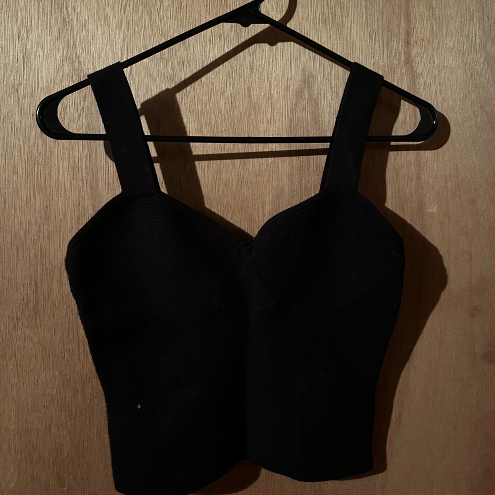 Express Elegant Black Knit Top